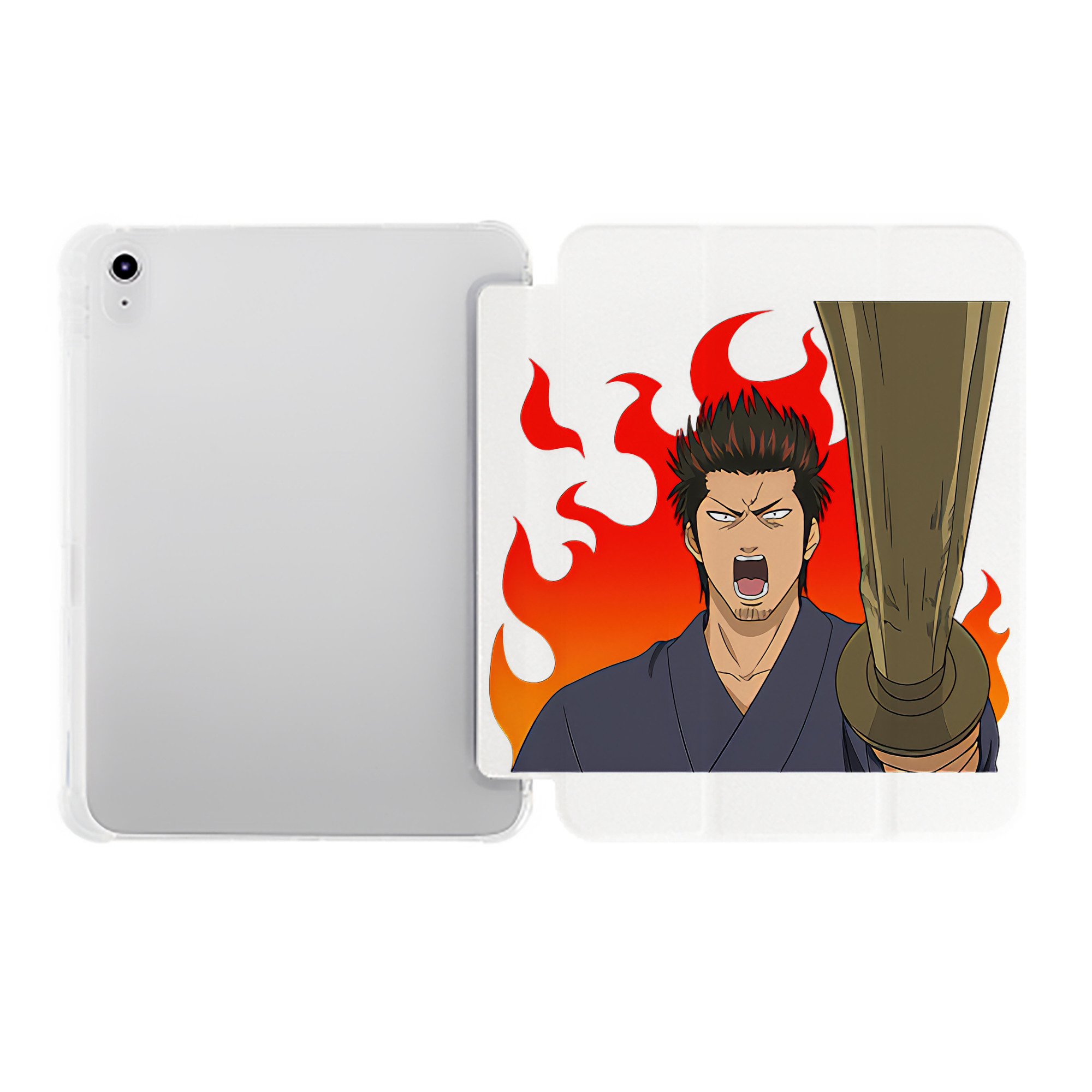 （画像用） ぎんたま 坂田銀時（さかたぎんとき） 神楽 志村新八（しむら しんぱち） GINTAMA Sakata Gintoki Kagura Shimura Shinpachi IPad ケース ペン収納付き 三つ折りスタンド PUレザー×シリコン 対応機種9.5/10.5/10.9インチ